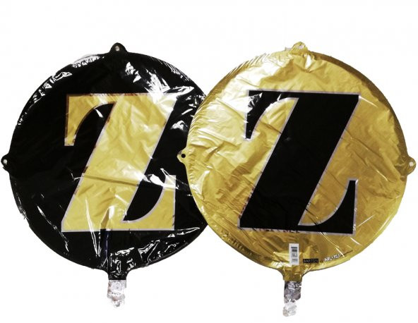 FOLYO BALON HARF Z ÇİFT TARAFLI GOLD-SİYAH 18  (DÜ 15TL) ürün görseli 1