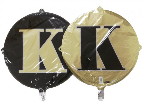 FOLYO BALON HARF K ÇİFT TARAFLI GOLD-SİYAH 18 - PAKETTE 1 ADET ürün görseli 1