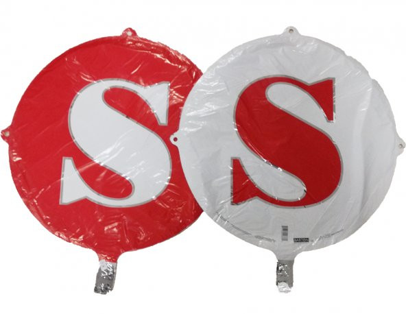 FOLYO BALON HARF S KIRMIZI-BEYAZ 18  (DÜ 15TL) ürün görseli 1