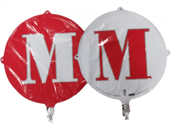 FOLYO BALON HARF M KIRMIZI-BEYAZ 18  (DÜ 15TL) ürün görseli 1