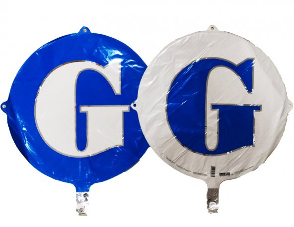 FOLYO BALON HARF G MAVİ-BEYAZ 18 (DÜ 15TL) ürün görseli 1