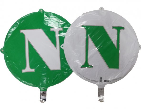 FOLYO BALON HARF N YEŞİL-BEYAZ 18  (DÜ 15TL) ürün görseli 1
