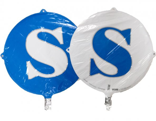 FOLYO BALON HARF S MAVİ-BEYAZ 18  (DÜ 15TL) ürün görseli 1
