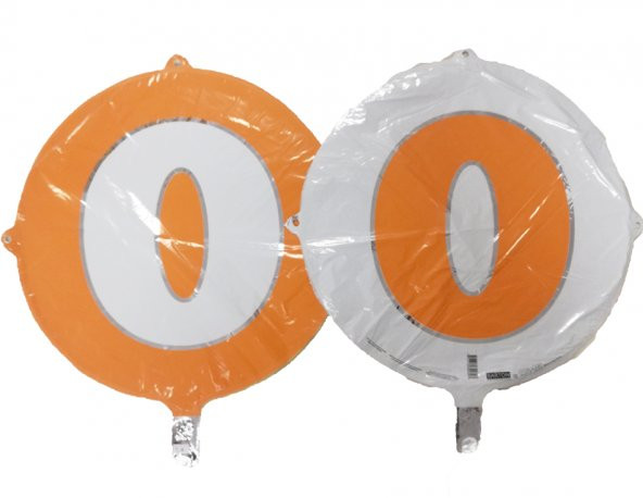 FOLYO BALON HARF O TURUNCU-BEYAZ 18  (DÜ 15TL) ürün görseli 1