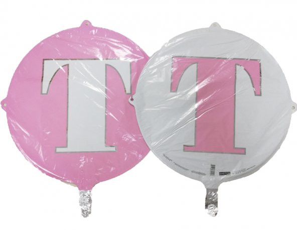 FOLYO BALON HARF T PEMBE-BEYAZ 18  (DÜ 15TL) ürün görseli 1