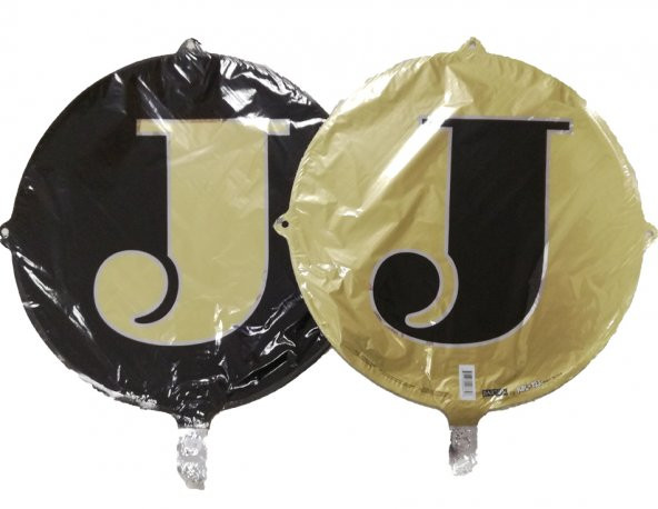 FOLYO BALON HARF J GOLD-SİYAH 18  (DÜ 15TL) ürün görseli 1