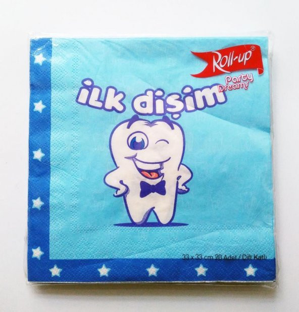 İLK DİŞİM PEÇETE MAVİ 20Lİ ürün görseli 1
