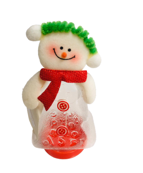YILBAŞI ŞİŞE KARDAN ADAM 11CM X 7CM ürün görseli 1