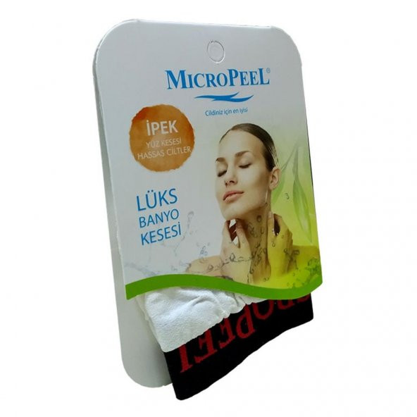 Micro Peel İpek Kese Hassas Ciltler İçin Yüz Kesesi Beyaz 8CMX10CM ürün görseli 1