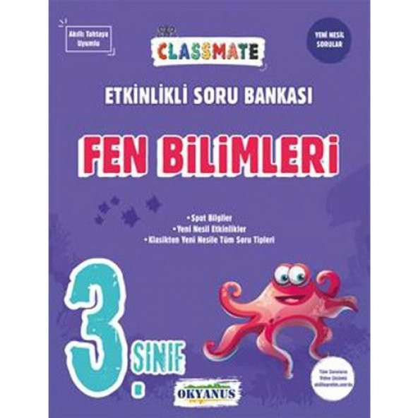 Okyanus 3.Sınıf Fen Bilimleri Etkinlikli Soru Bankası ürün görseli 1