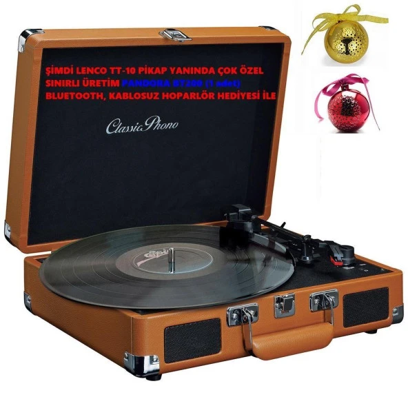 HEDİYELİ Lenco Classic Phono Tt-10 Hoparlörlü Pikap PlakÇalar ürün görseli 1