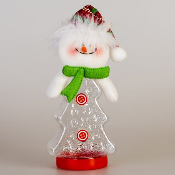YILBAŞI ŞİŞE KARDAN ADAM YEŞİL ATKI 11CM X 7CM ürün görseli 1