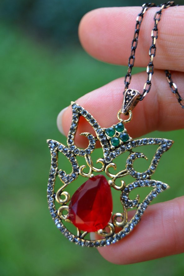 STONEAGE JEWELLERY Kök Yakut Otantik Bayan Kolye ürün görseli 1