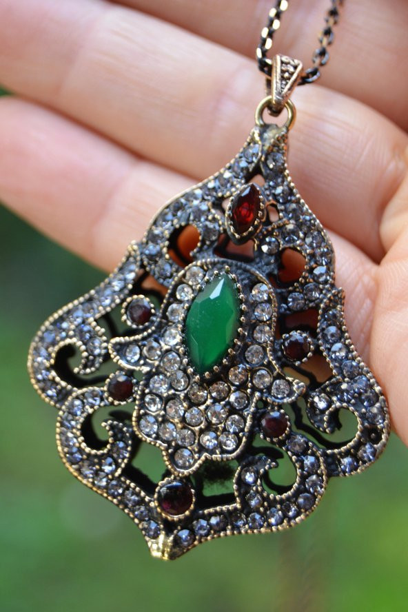 STONEAGE JEWELLERY Zümrüt Doğal Taş Bayan Kolye ürün görseli 1