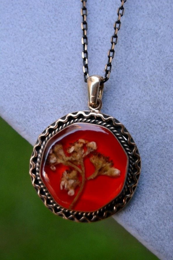 STONEAGE JEWELLERY Kuru Çiçek Bayan Kolye - Resim 2