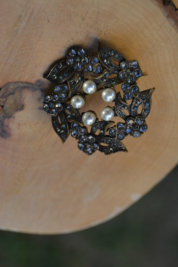STONEAGE JEWELLERY Zirkon Taşlı Bayan Broş ürün görseli 1