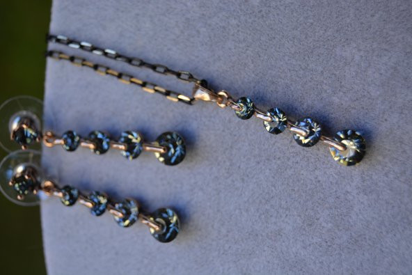 STONEAGE Antrasit Taşlı Zirkon Bayan Set ürün görseli 1