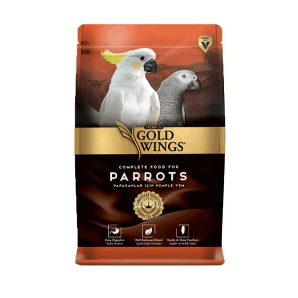 Gold Wings Premium Parrots Papağan 1 kg  Skt: 09/2027 ürün görseli 1