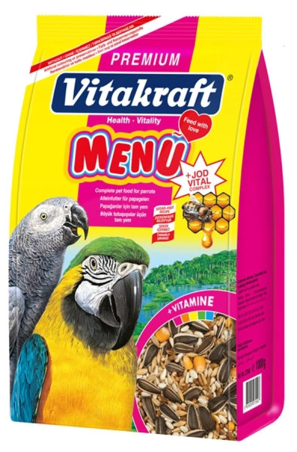 Vitakraft Menü  Papağan Yemi 1000 gr Skt:06/2027 ürün görseli 1
