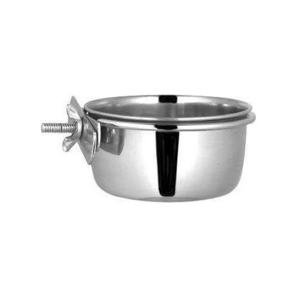 Vidalı Askılı 20 OZ Çelik Yem Kabı 12,5 CM ÇAPINDA ürün görseli 1