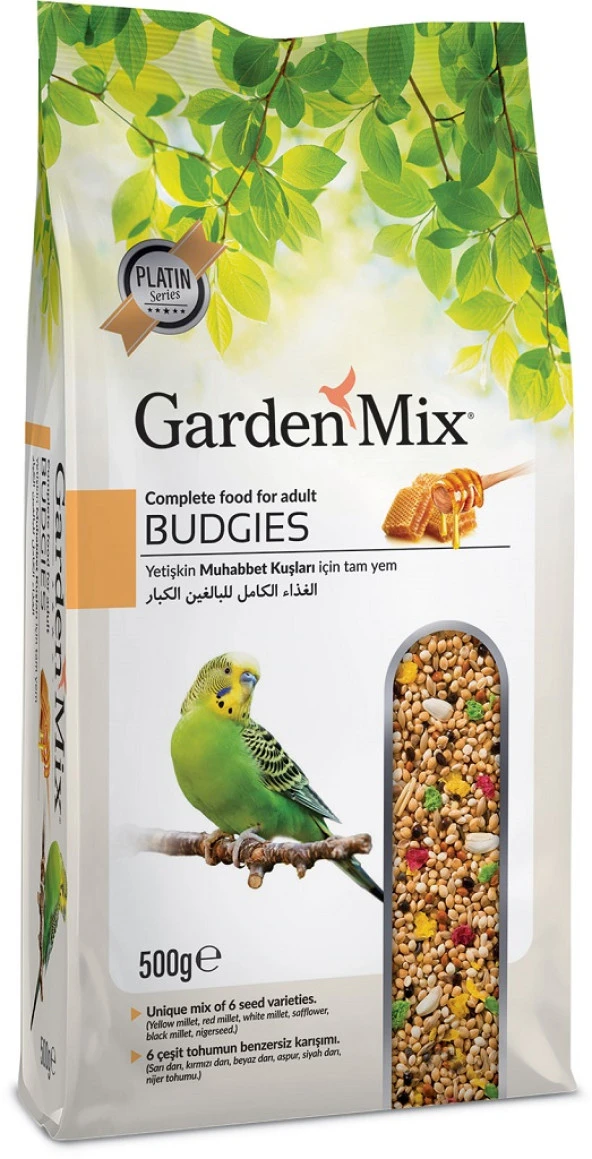 Gardenmix Platin Ballı Muhabbet Kuş Yemi 500 gr. Skt: 08/2027 ürün görseli 1
