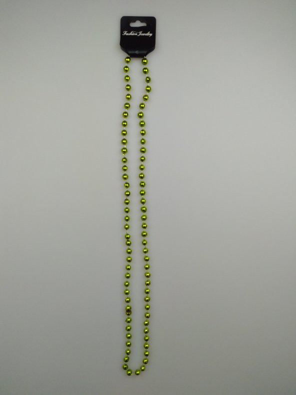 PARTİ KOLYE BONCUK 80CM YEŞİL METALİK ürün görseli 1