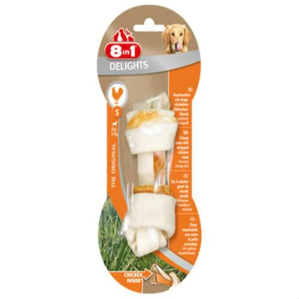 8 in 1 Delight Bones S Tavuklu Köpek Ödül Kemiği Skt : 11/2027 ürün görseli 1