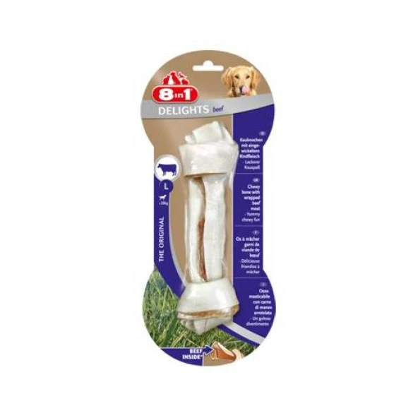 8 in 1 Beef Delight Bones L Köpek Ödül Kemiği Skt: 12/2027 ürün görseli 1