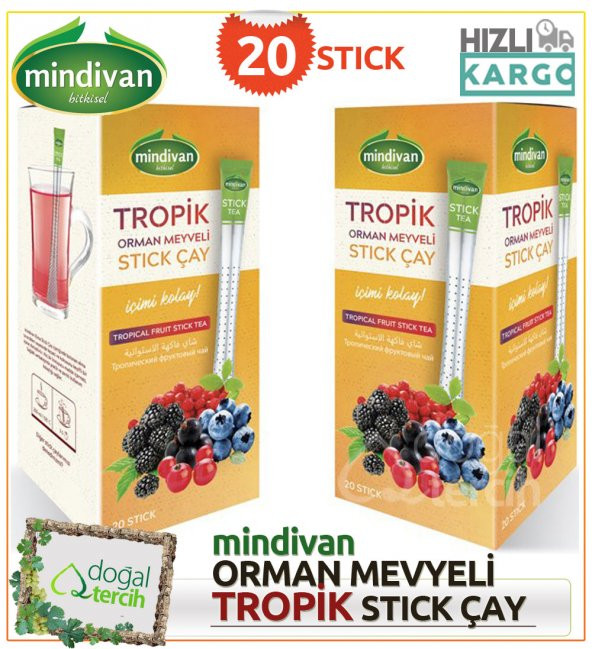 Mindivan Tropik Meyveli Stick Çay 20 li ürün görseli 1