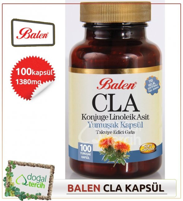 3 x Balen CLA Konjuge Linoleik Asit 100 Yumuşak Kapsül ürün görseli 1