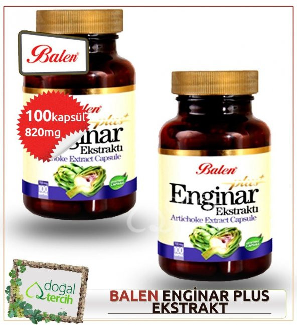 3 x Balen Enginar Plus 100 Kapsül x 820 mg ürün görseli 1