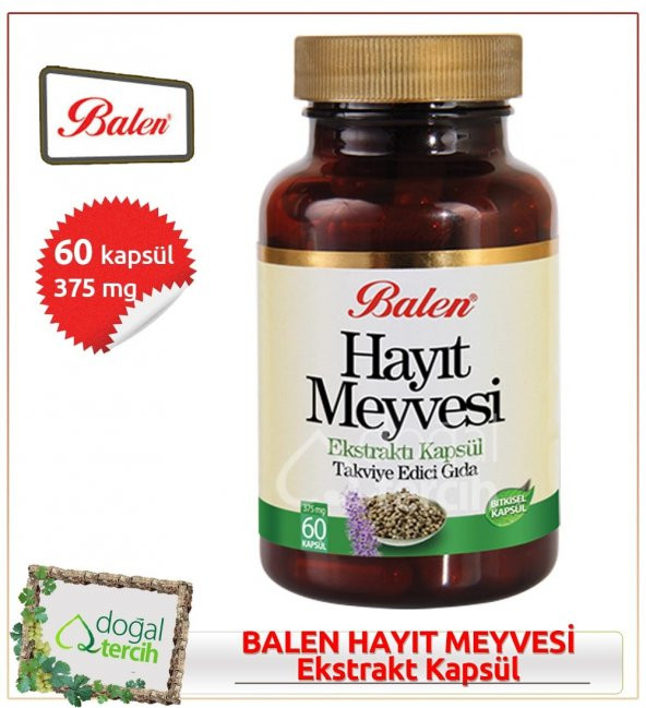 3 x Balen Hayıt Meyvesi Ekstraktı 60 Kapsül ürün görseli 1