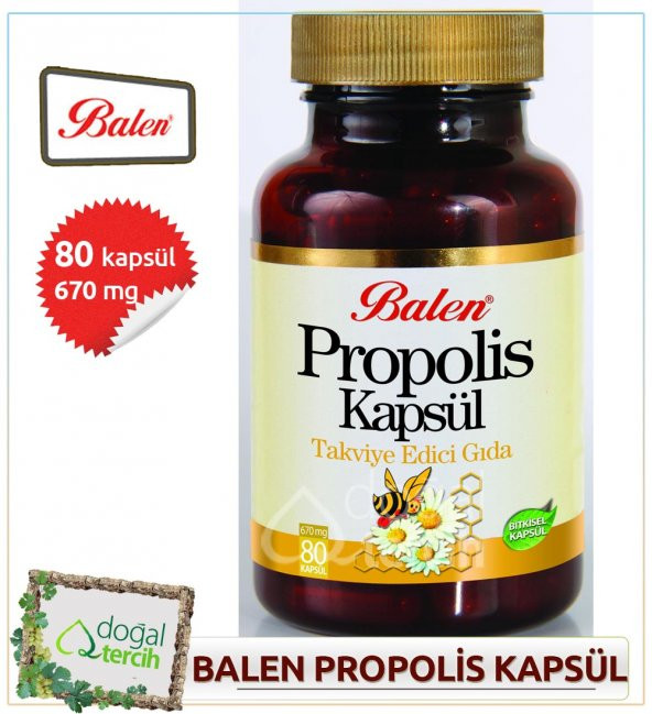 3 x Balen PROPOLİS Kapsül Takviye Edici Gıda ürün görseli 1