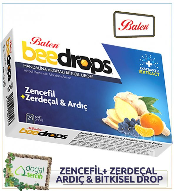 3 x Balen Zencefil - Zerdeçal - Ardıçlı Mandalina Aromalı Drops ürün görseli 1