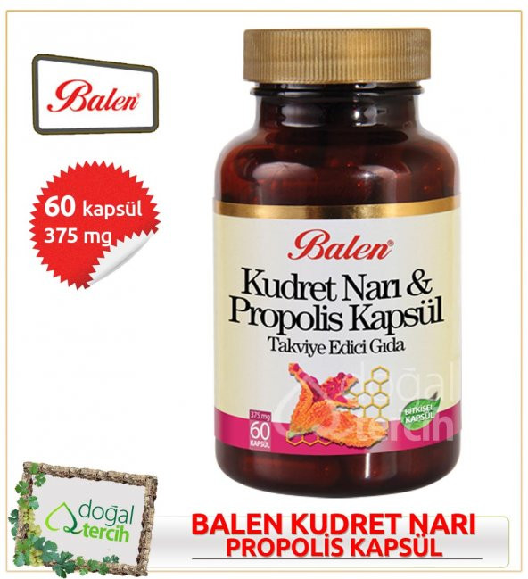 2 Adet x Balen Kudret Narı & Propolis Kapsül Takviye Edici Gıda ürün görseli 1