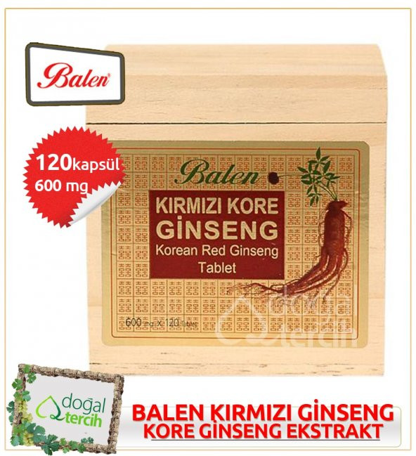 2 Adet x Balen Kırmızı Kore Ginsengi Ekstraktı 120 Tablet ürün görseli 1
