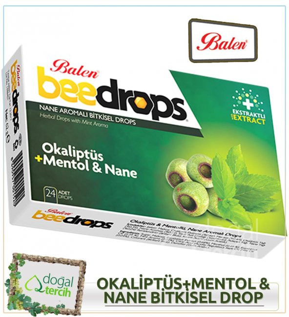 2 Adet x Balen Okaliptüs & Mentollü Nane Aromalı Drops ürün görseli 1