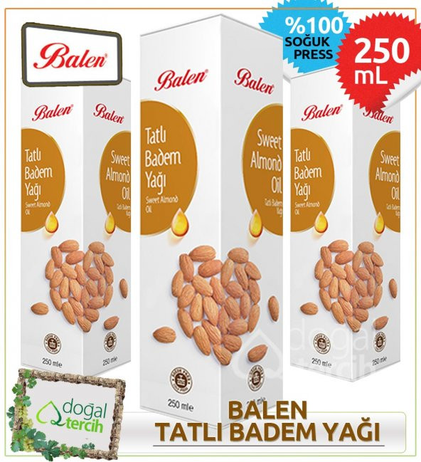 2 Adet x Balen Tatlı Badem Yağı 250 ml ürün görseli 1