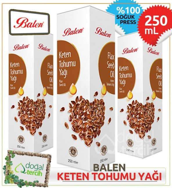 2 Adet x Balen Keten Tohumu Yağı 250 ml ürün görseli 1