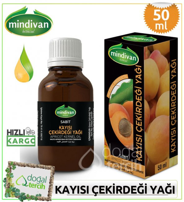 Mindivan Kayısı Çekirdeği Yağı Sabit 50 ml ürün görseli 1