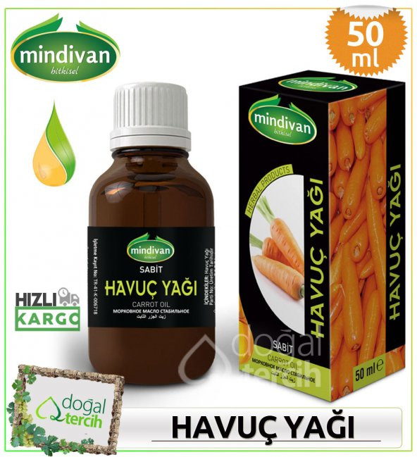 Mindivan Havuç Yağı Sabit 50 ml ürün görseli 1