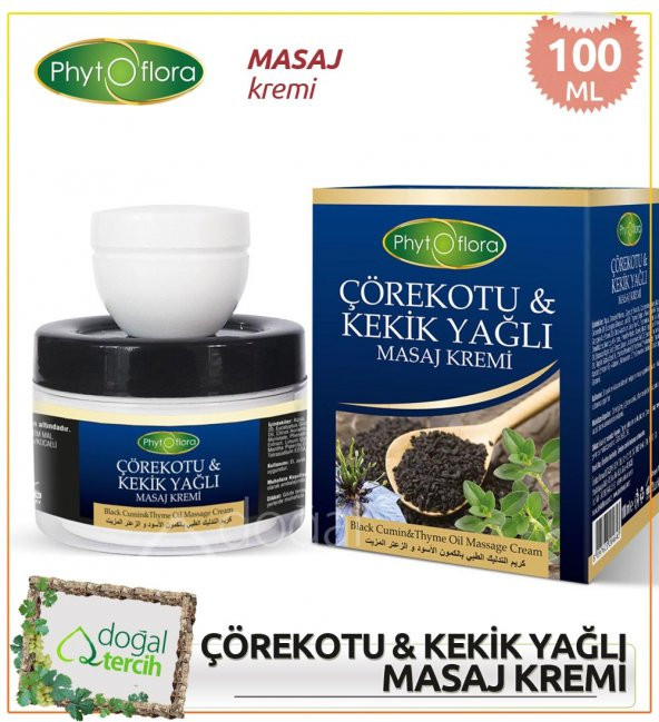 Phytoflora Çörekotu Yağlı & Kekik Yağlı Masaj Kremi ürün görseli 1