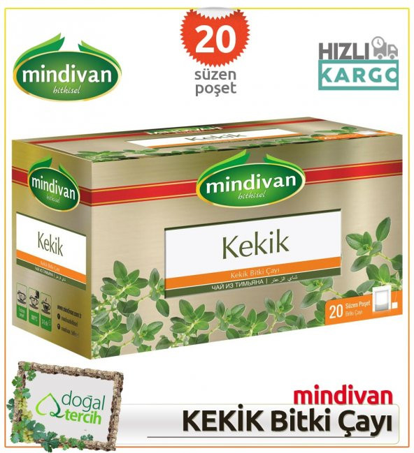 Mindivan Kekik Bitki Çayı 20 li Süzen Poşet ürün görseli 1