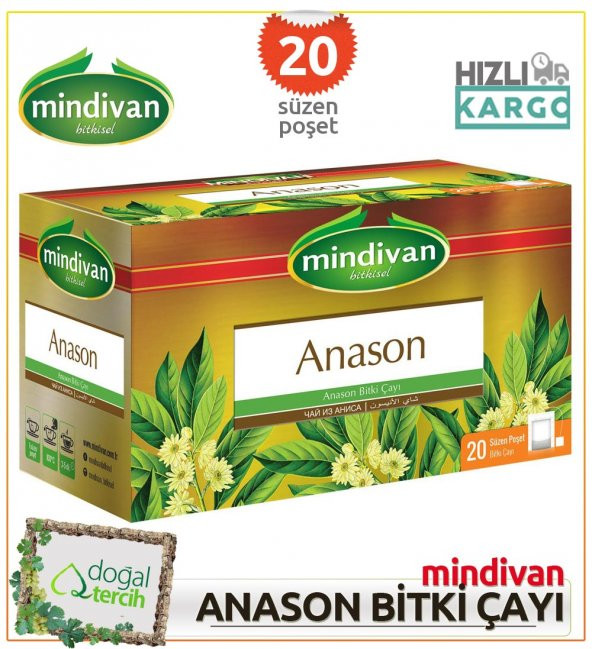 Mindivan Anason Bitki Çayı 20 li Süzen Poşet ürün görseli 1