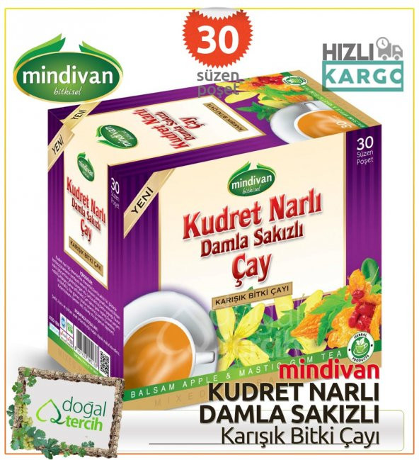 Mindivan Kudret Narlı Damla Sakızlı Bitki Çayı 30lu ürün görseli 1