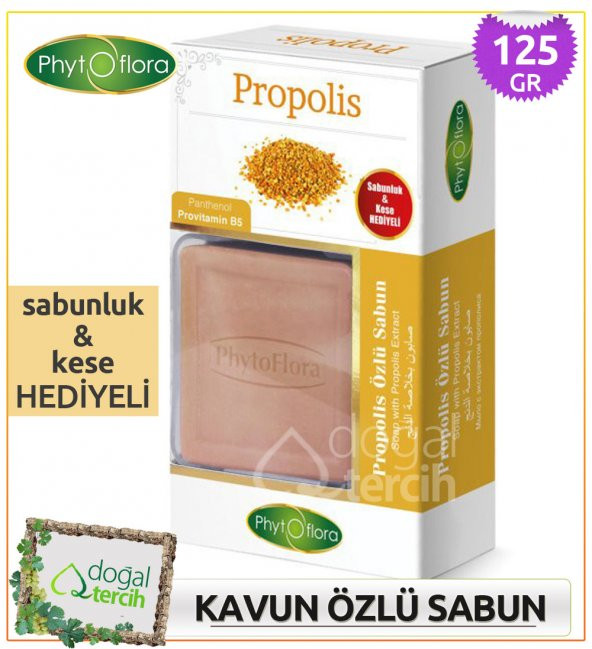 Phytoflora Propolis Özlü Sabun (Sabunluk ve Kese Hediyeli!) ürün görseli 1