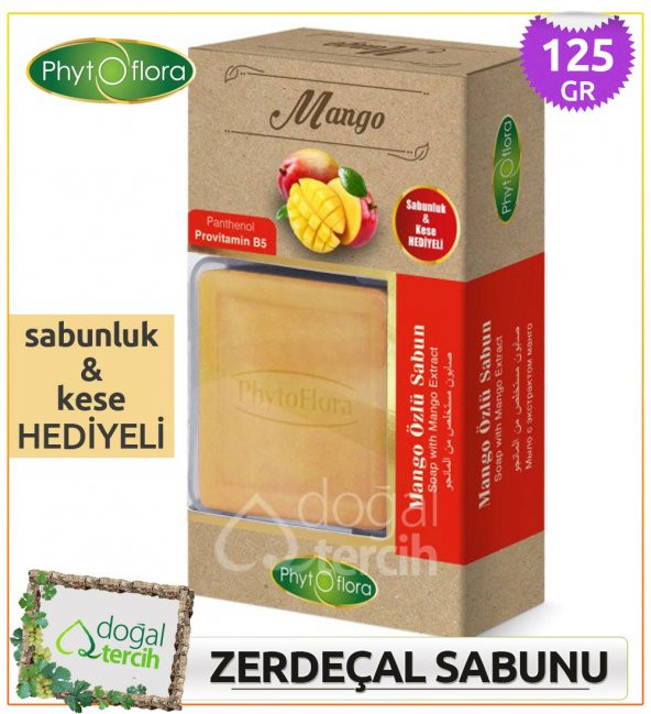 Phytoflora Mango Özlü Sabun (Sabunluk ve Kese Hediyeli!) ürün görseli 1