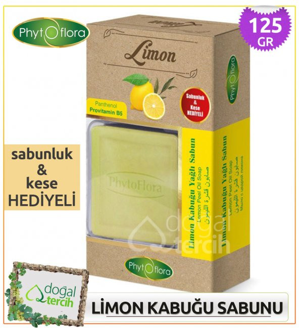 Phytoflora Limon Kabuğu Yağlı Sabun (Sabunluk ve Kese Hediyeli!) ürün görseli 1