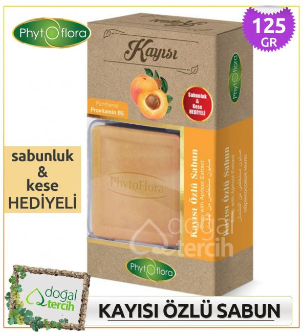 Phytoflora Kayısı Özlü Sabun (Sabunluk ve Kese Hediyeli!) ürün görseli 1