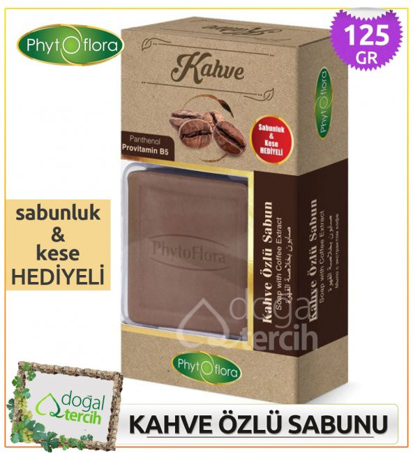 Phytoflora Kahve Özlü Sabun (Sabunluk ve Kese Hediyeli!) ürün görseli 1